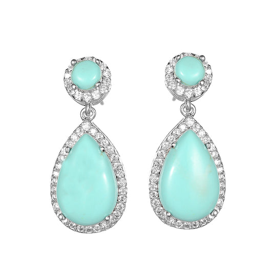 Women's Dangle Drop Turquoise Earring