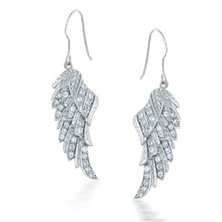 Women's Fashion Angel Wing CZ Earring
