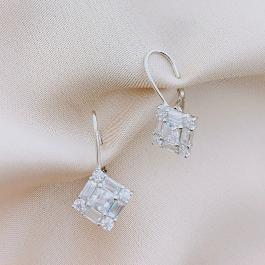 925 Silver CZ Drop Earring