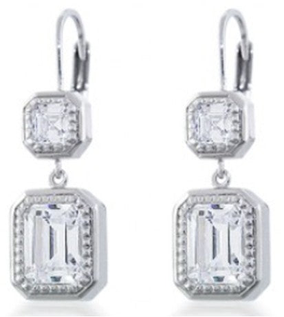 925 Silver CZ Drop Earring