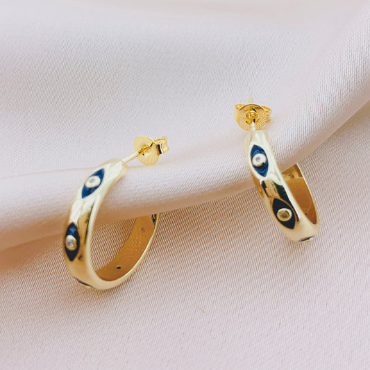 Women's Fashion Evil eye Hoop Earring