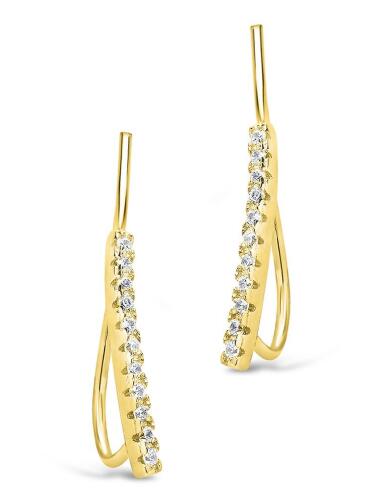 925 Silver CZ Earring Clawer Climber