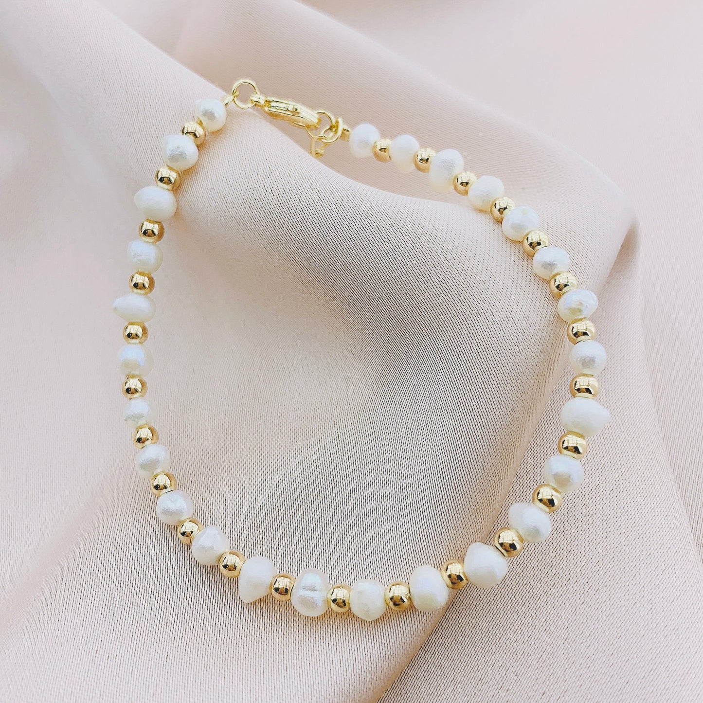 Women's Fashion Beads Pearl Stretch Bracelet