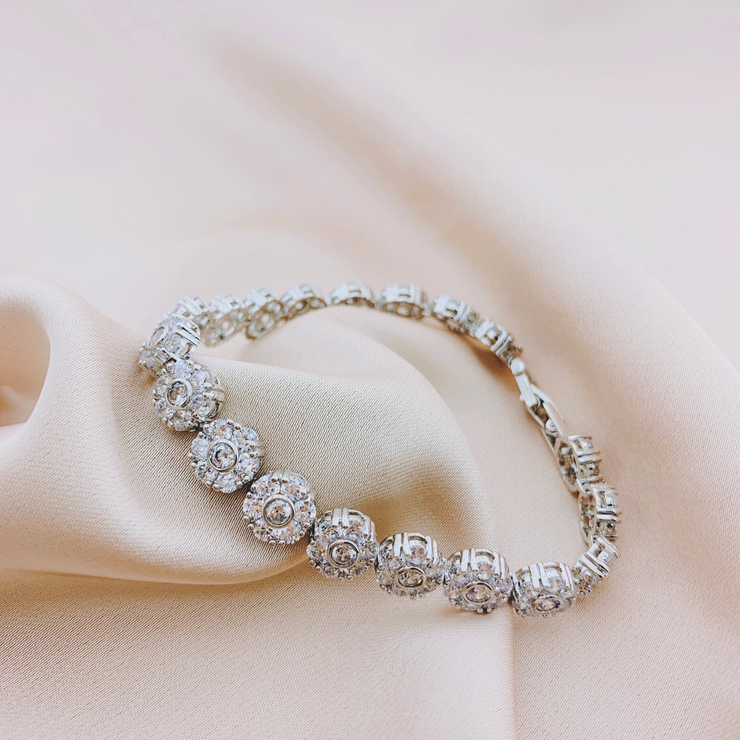 Women's Fashion CZ Cubic Zirconia Bridal Wedding Bracelet
