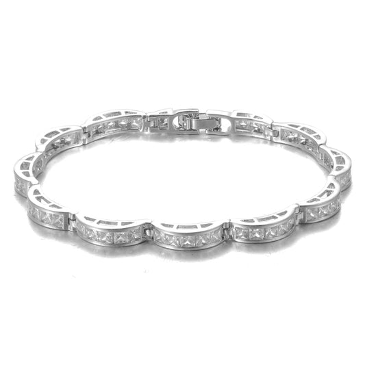 Women's Fashion CZ Cubic Zirconia Bridal Wedding Bracelet