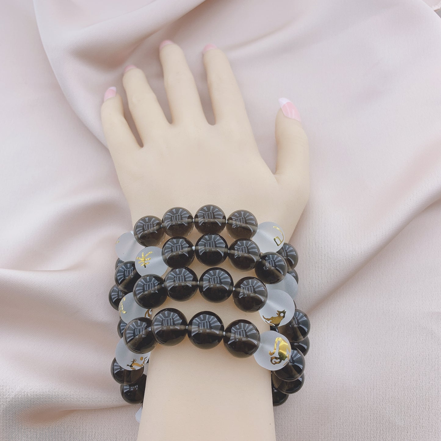 Women's Fashion Tea-coloured Crystal Beads Gemstone Bracelets