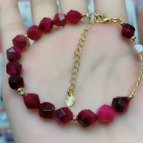 Women's Rose Beads Gemstone Bracelet