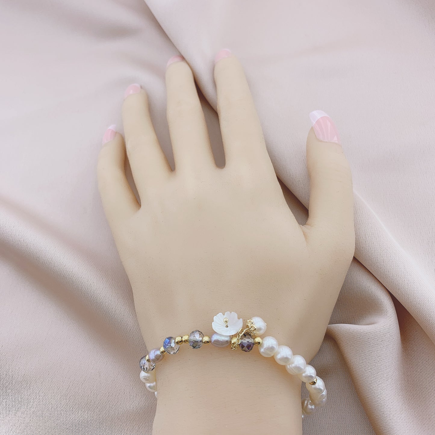 925 Silver Fresh Water Pearl Gemstone Bracelet