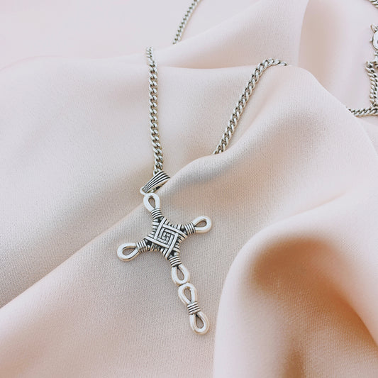 Women's Cross Antique Vintage Pendant Necklace