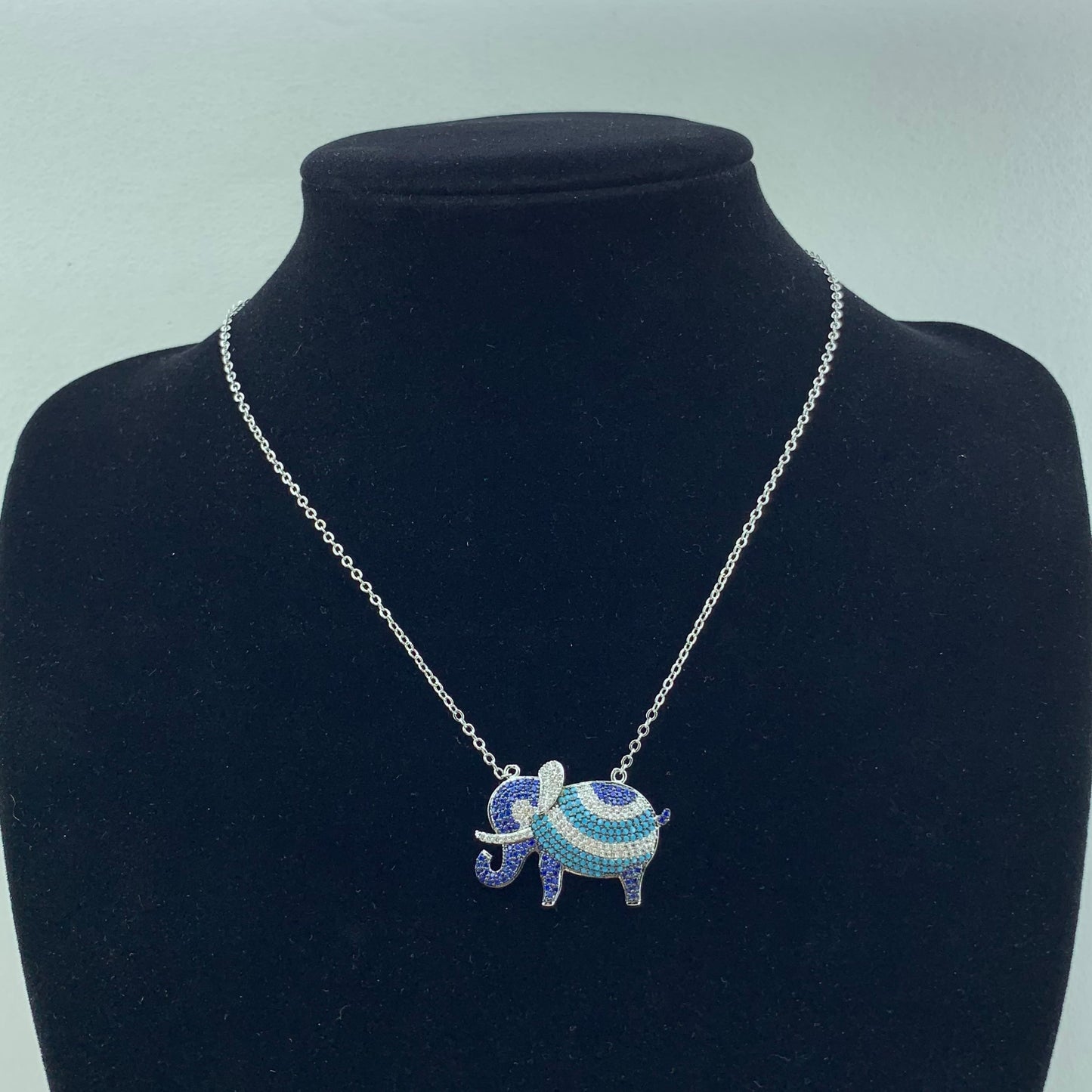 Women's Fashion Animal Elephant CZ Necklace
