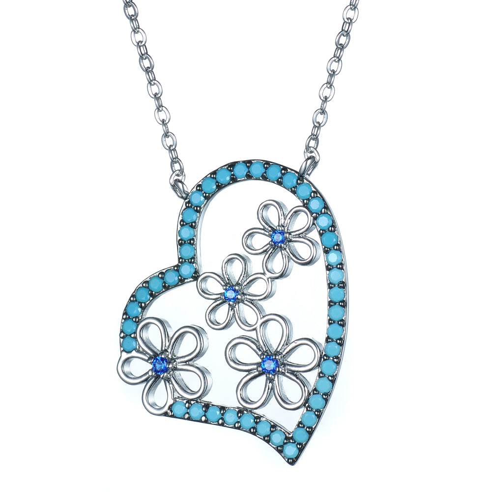 Women's Fashion CZ Heart Necklace