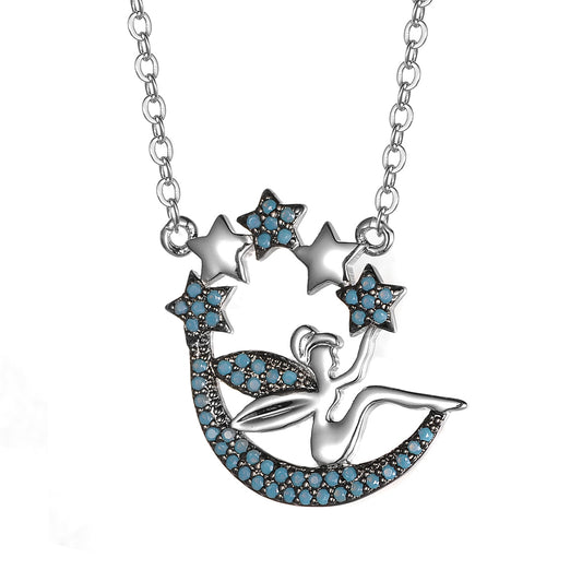 Women's Fashion Fairy CZ Pendant Necklace