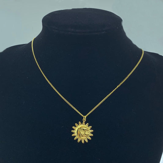 Women's Sunshine Crescent Moon Necklace