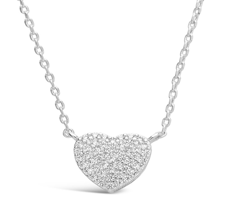 Women's Fashion CZ Heart Pendant Necklace