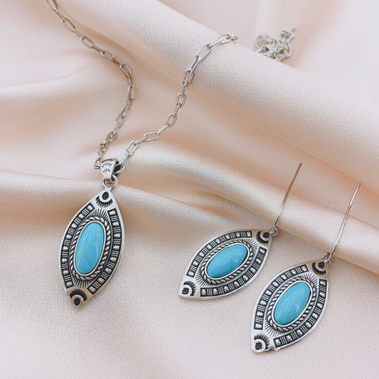 Women's Fashion Turquoise Western Antique Vintage Jewelry Sets