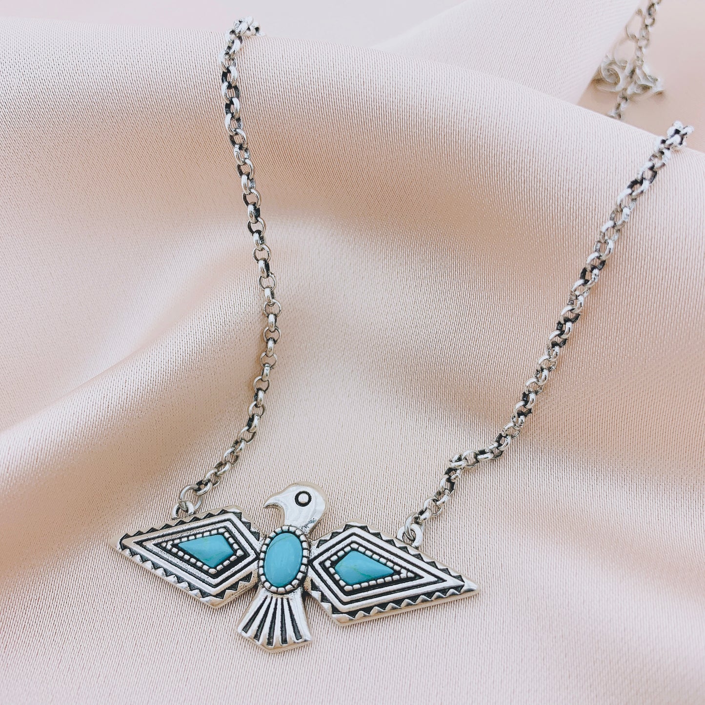 Women's Aminal Thunderbird Antique Vintage Pendant Necklace