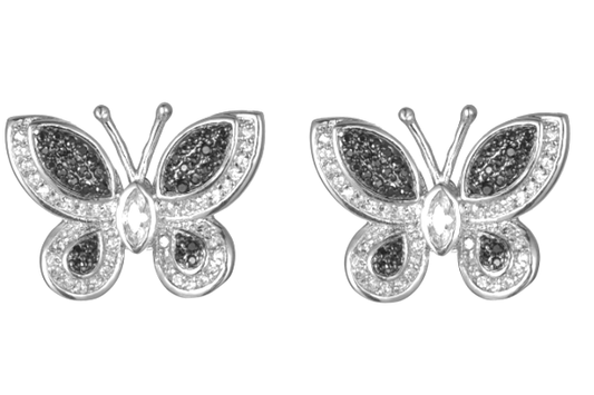 Women's Fashion Animal Butterfly CZ Stud Earring