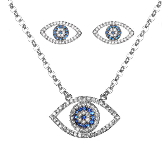 Women's Fashion CZ Evil eye Jewelry Sets
