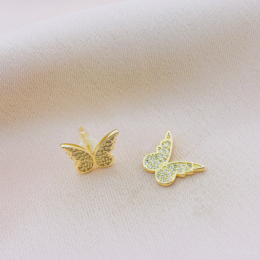 Women's Fashion Butterfly CZ Stud Earring