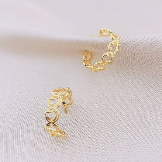 925 Silver Smiling Hoop Earring