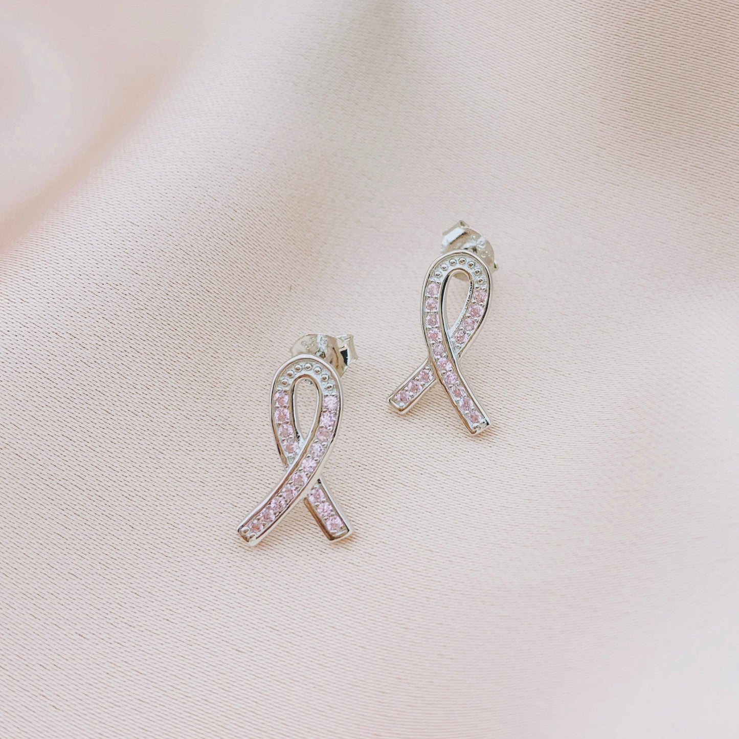 Women's Fashion Breast Cancer CZ Jewelry Sets