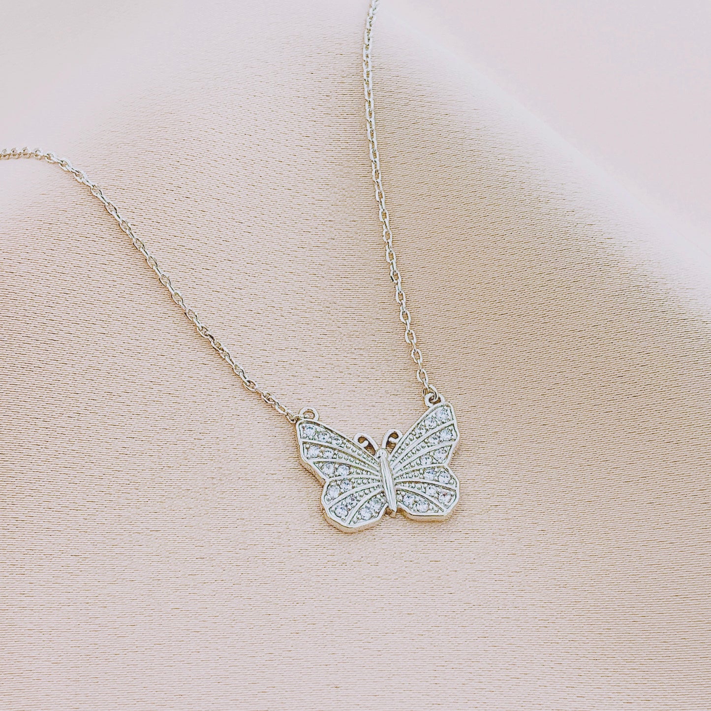 Women's Fashion Butterfly Cubic Zirconia Necklace