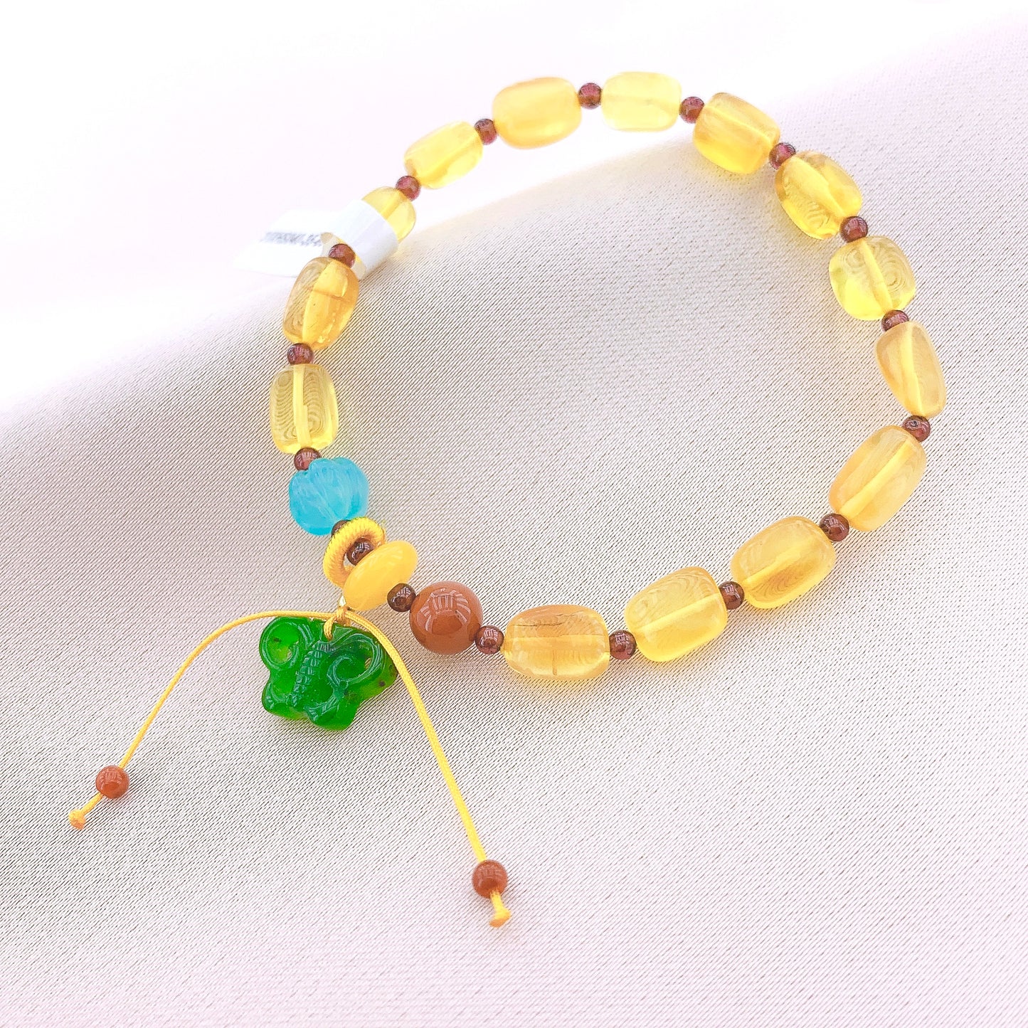 Women's Fashion Yellow noneystone Beads Gemstone Bracelet