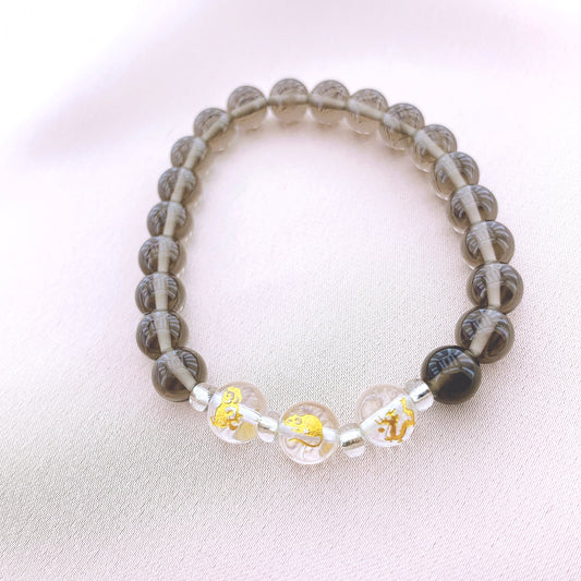 Women's Fashion Tea-coloured Crystal Beads Gemstone Bracelets