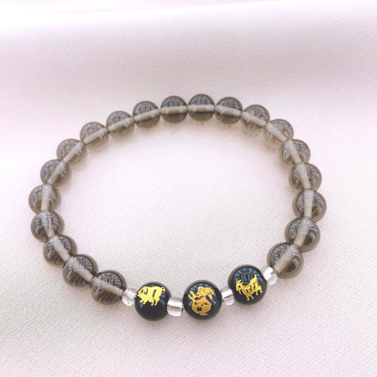 Women's Fashion Tea-coloured Crystal Beads Gemstone Bracelets